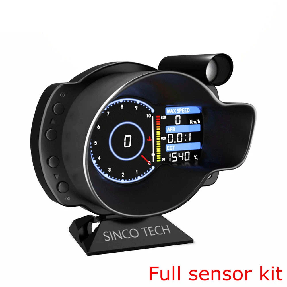 Kit de Sensor completo de carreras OBD2, tablero Digital con pantalla frontal, medidor de impulso, velocidad RPM, agua, aceite, temperatura, voltaje, alarma EGT amplificación| - AliExpress