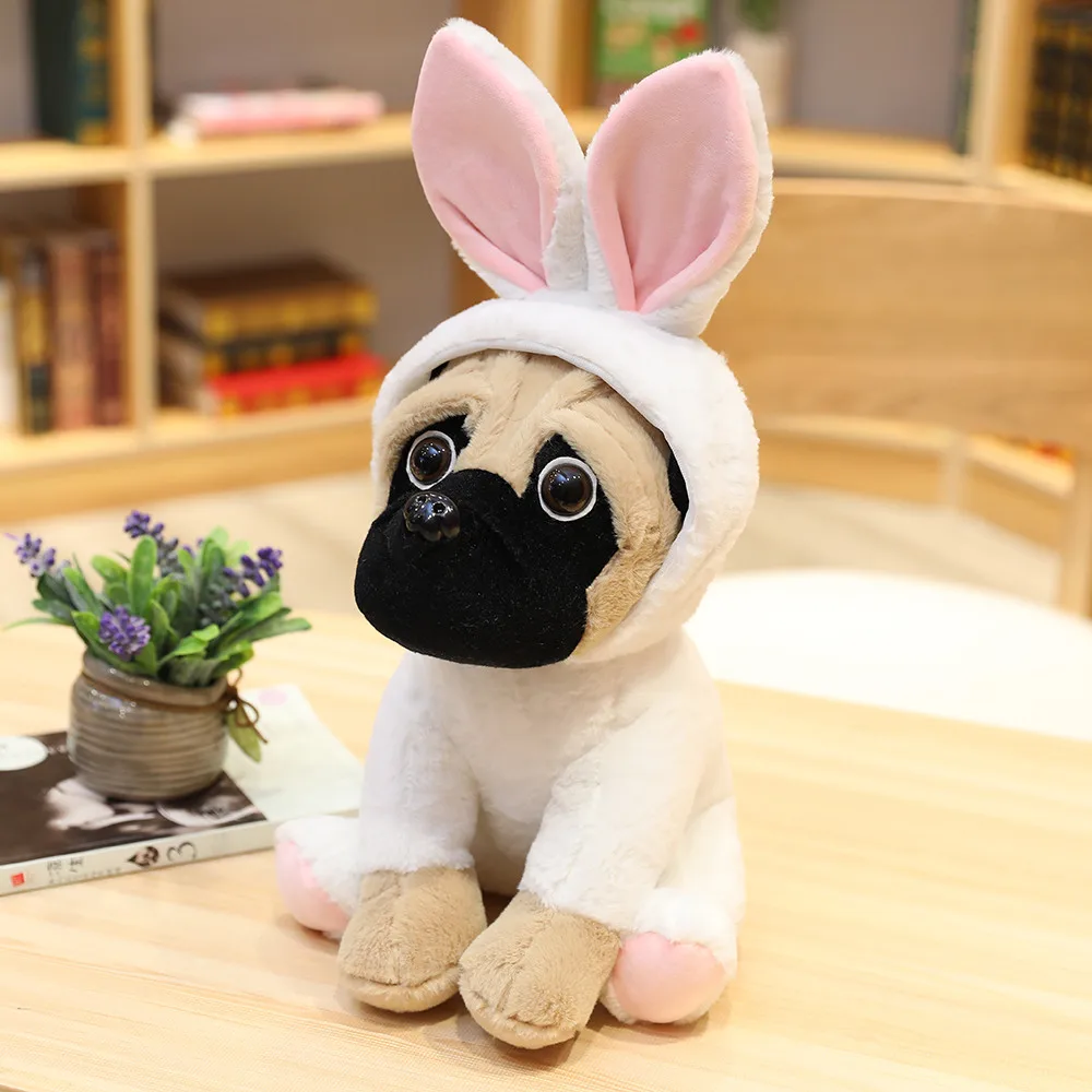 Bunny Милая собака Шарпей, плюшевые игрушки, мягкая плюшевая собака, куклы с шапкой, трансформированный динозавр, кролик, детский подарок на день рождения - Цвет: Bunny