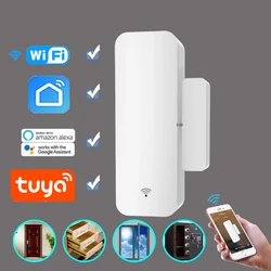 D06 Tuya Sensor Door Security Alarm WiFi Door Open Sensor Alexa Compatible DIY installation Alarm System For Home
