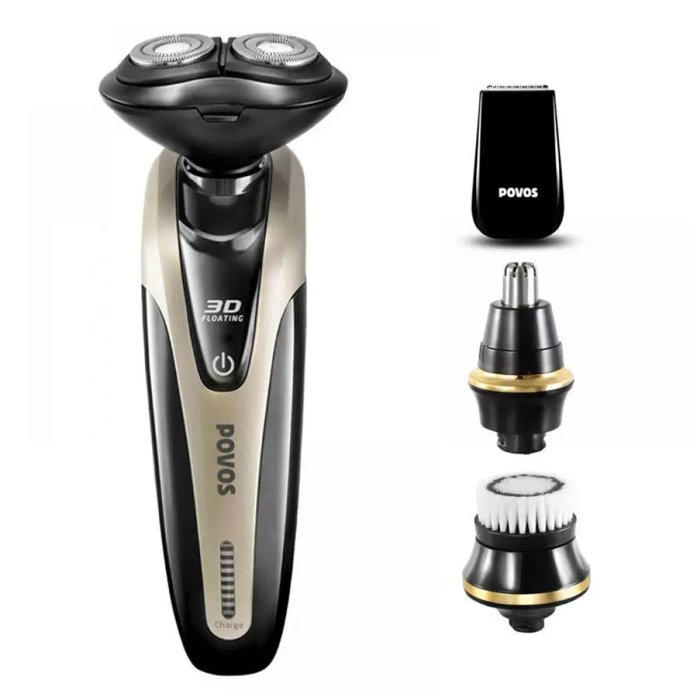 

Rechargeable electric shaver for men fully washable shaving machine USB charge Razor Face Brush Nose trimmer twin blade