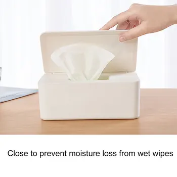 

Tissue Storage Box Case Wet Wipes Dispenser Holder with Lid for Home Office LBShipping