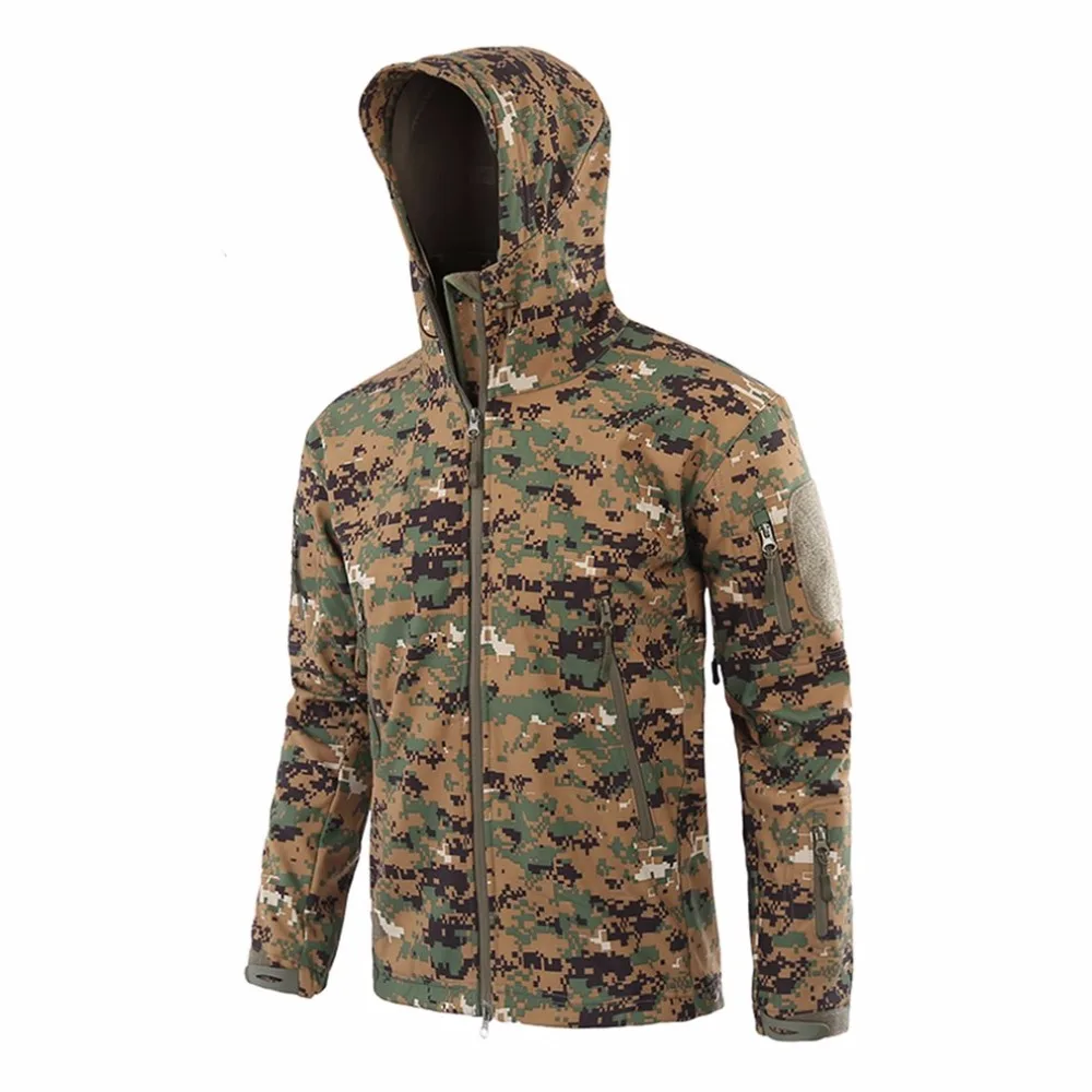 Военная Тактическая мужская куртка из мягкой кожи акулы водонепроницаемая ветрозащитная ветровка износостойкое мужское теплое пальто