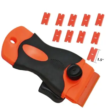 

Balight 100Pcs DIY Plastic Razor Blades and Razor Scraper Double Edged Sticker Removal Tool US