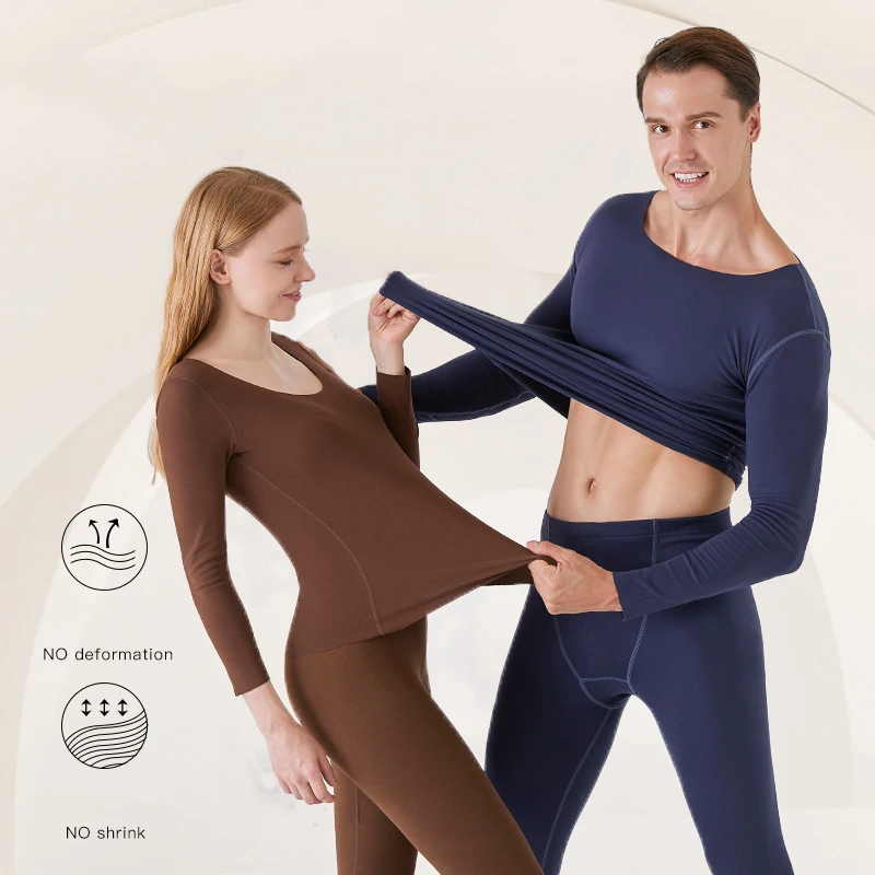 Thermal Underwear Set For Woman Men Winter Thermos Underwear Long Johns Winter Clothes Thick Thermal Clothing Fleece Pajamas Set