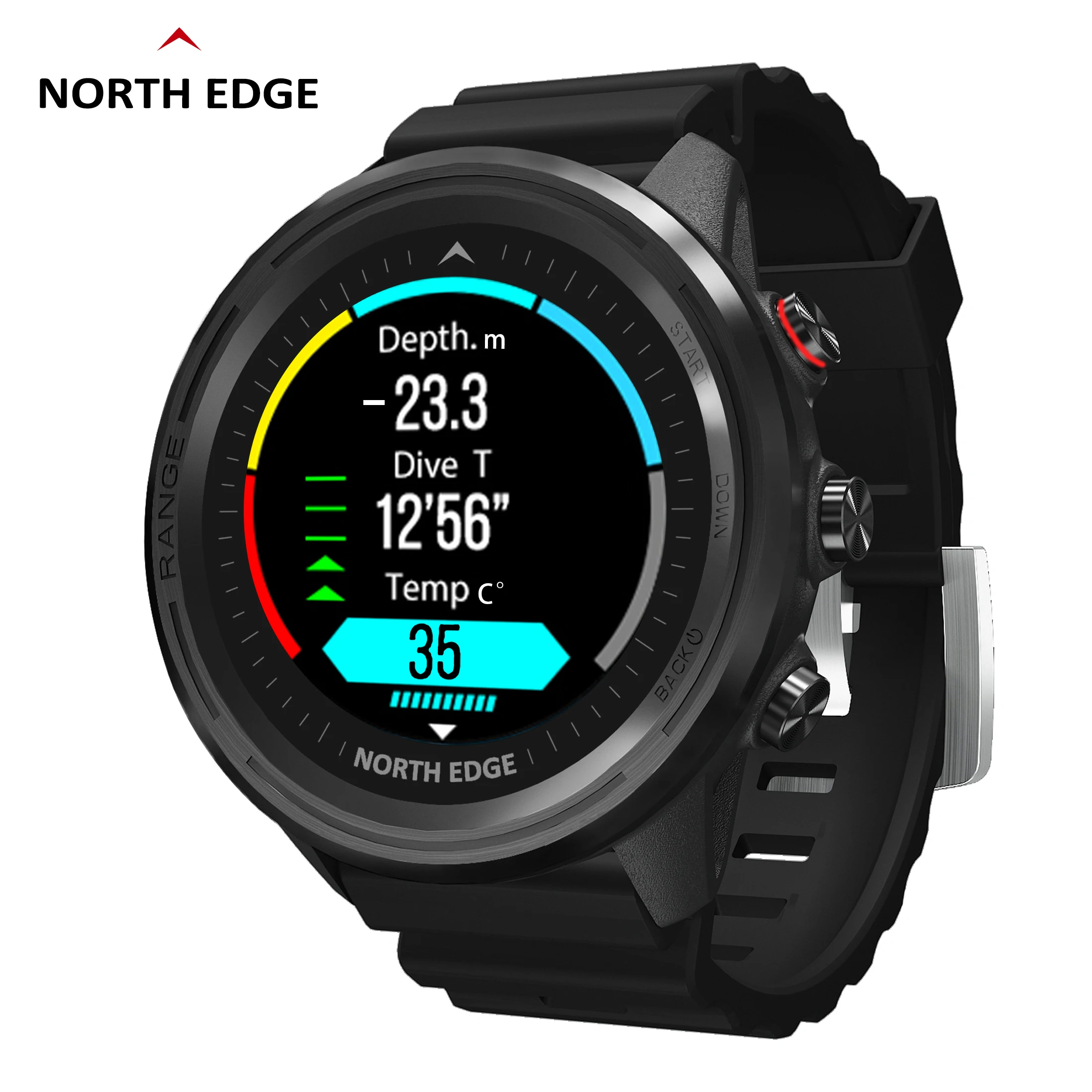 North Edge GPS Smartwatch multi sport luminoso da notte outdoor training fitness escursioni per IOS Android.