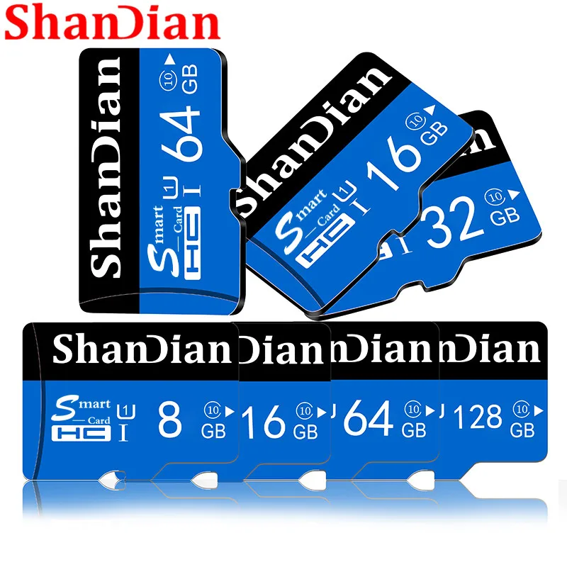 High Quality SHANDIAN Memory Card Class 10 Smart SD Card 8GB 16GB 32GB 64GB 128GB Smart Mini TF Card with Retail Package