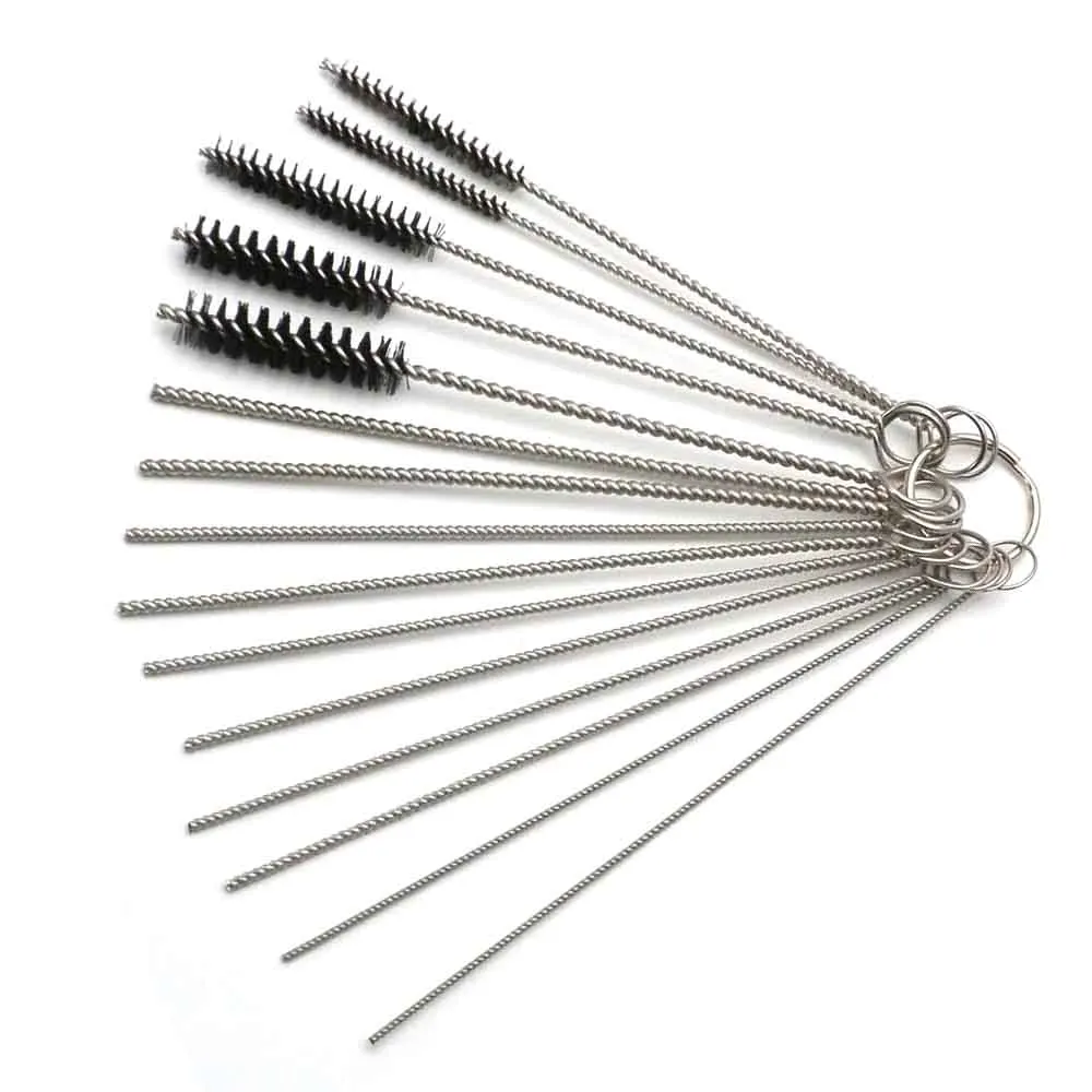 Car Motorcycle Carburetor Jet Dirt Remove Clean Tool 10 Cleaning Needles + 5 Brushes Kits Auto Engine Care Cleaning motorcycle carburetor jets