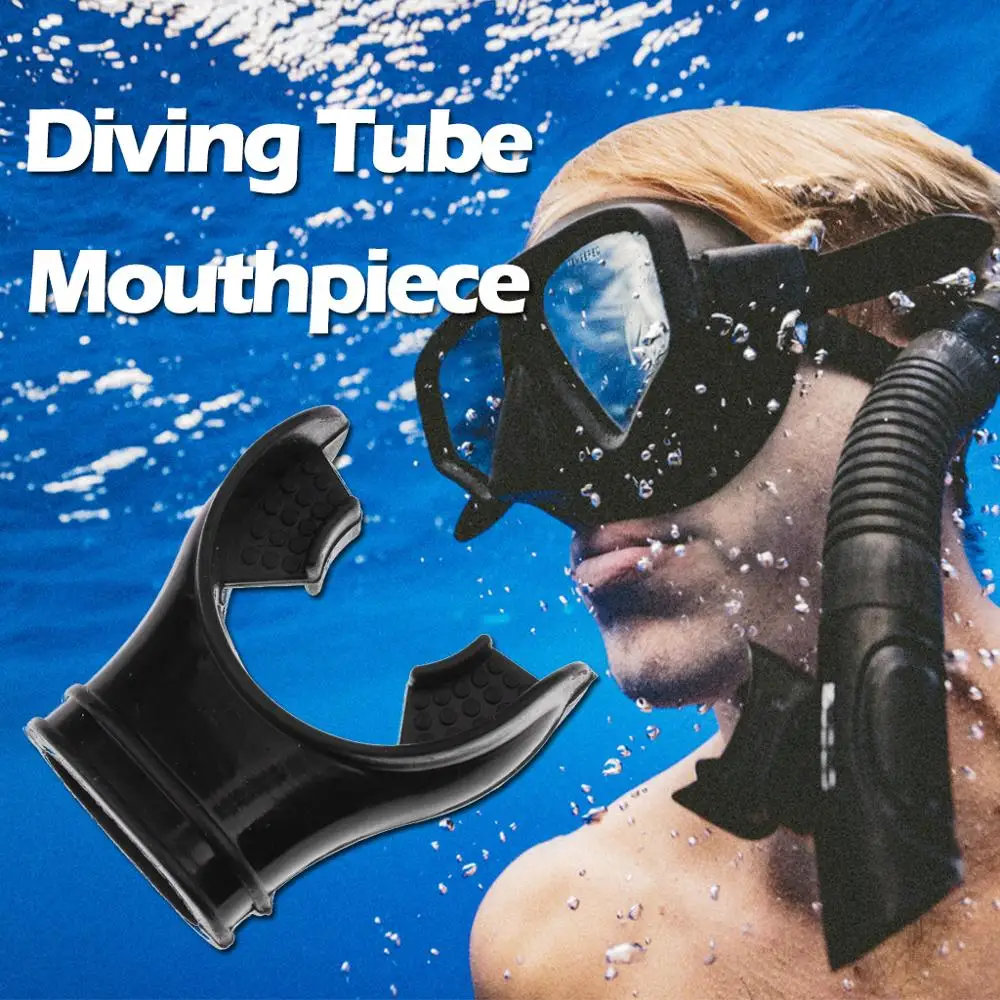 Silicone Scuba Snorkel Tube Mouth Diving Regulator with Tie Wrap Transparent 