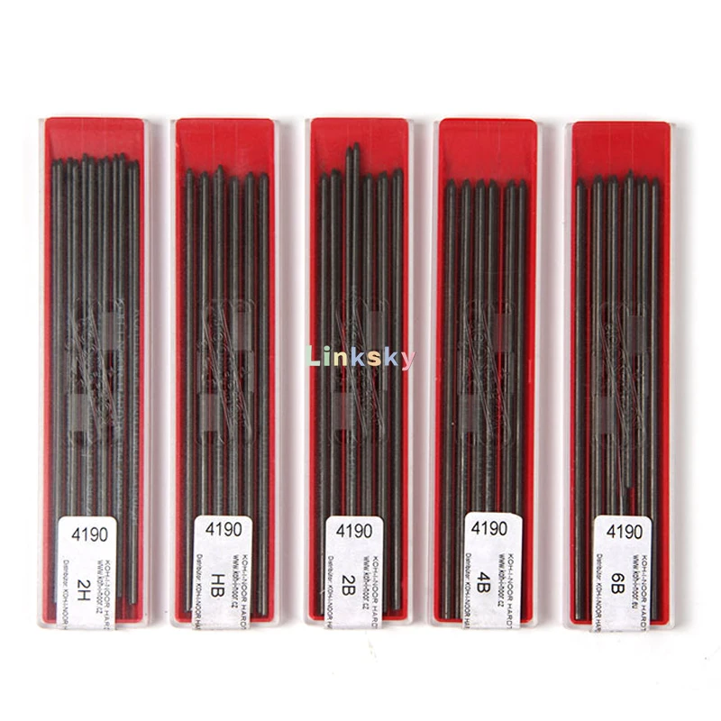 Koh-I-Noor 4190 3H Graphite Leads 2.0mm - Pack Of 12, For Technical Drawing, Retouching, And Geometric Drafting