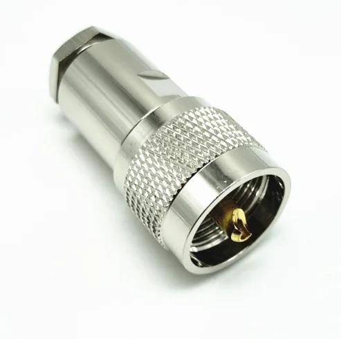 1Pc Uhf Pl259 Morsetto Maschio Rg8 Rg213 Lmr400 Rg165 7D-Fb Cavo Connettori Adattatore Coassiale Rf In Ottone