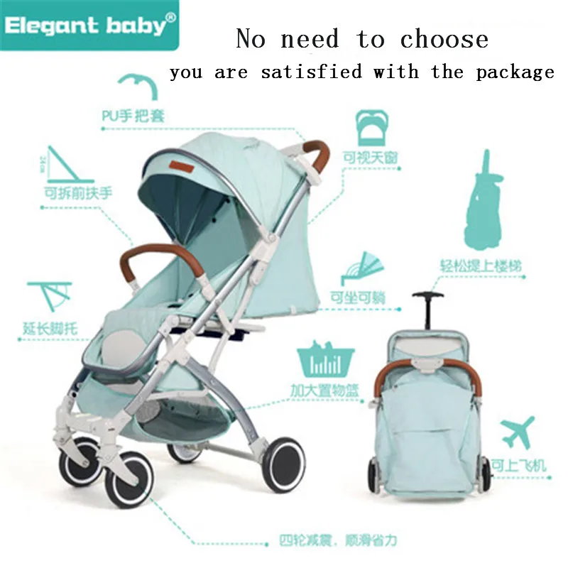  Ultra-light portable stroller can sit and recline can sit and fold baby bb children push the pocket
