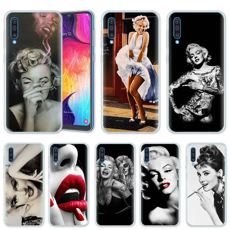 Сексуальный чехол Мэрилин Монро для Samsung Galaxy A70 A50 A20e A80 A60 A40 A30 A10 A71 A51 A70s A7 A9 2018
