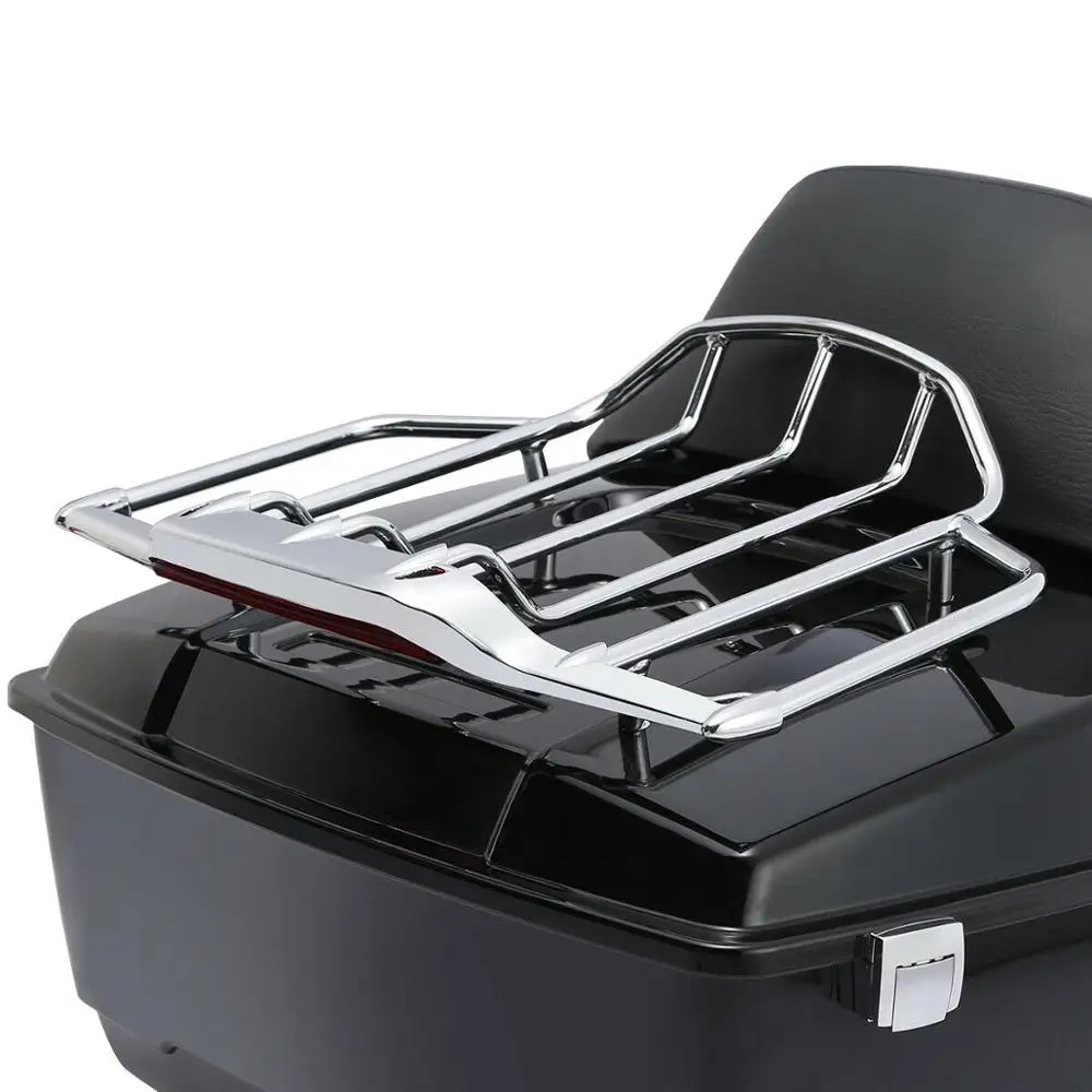 Motorcycle LED Light Pack Trunk Luggage Rack For Harley Touring Tour Pak Road King Electra Street Glide 1993-2013 Air Wing