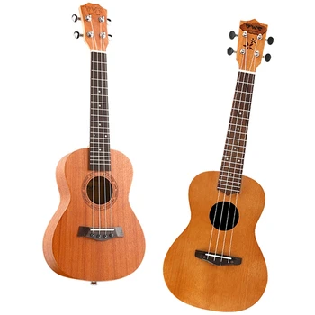 

BWS EST & 1988 2 Set Mahogany Wood 18 Fret Tenor Ukulele Acoustic Cutaway Guitar Mahogany Wood 26 Inch & 23 Inch