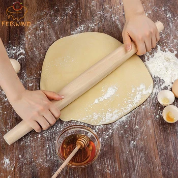

Parstry French Rolling Pin Wooden Dough Roller Cookie Dumpling/Tapered Rolling Pin For Baking/Pizza/Dough Pie 666