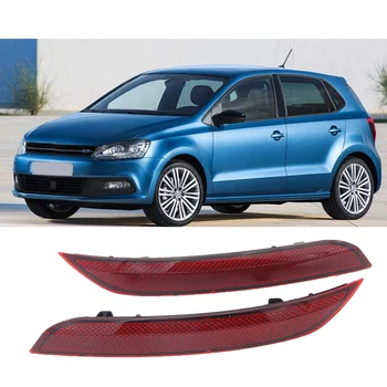 

NEW-1 Pair Rear Bumper Reflector Tail Light Brake Light Fit for VW-Polo 2014-2016 Hatchback