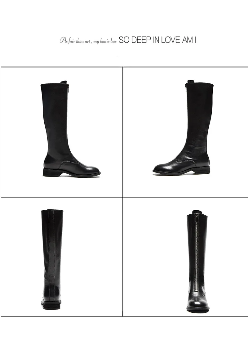 SWYIVY/высокие сапоги до колена; женская зимняя обувь; коллекция года; черные сапоги для верховой езды; Женская крутая Осенняя обувь из натуральной кожи на молнии; повседневная женская обувь