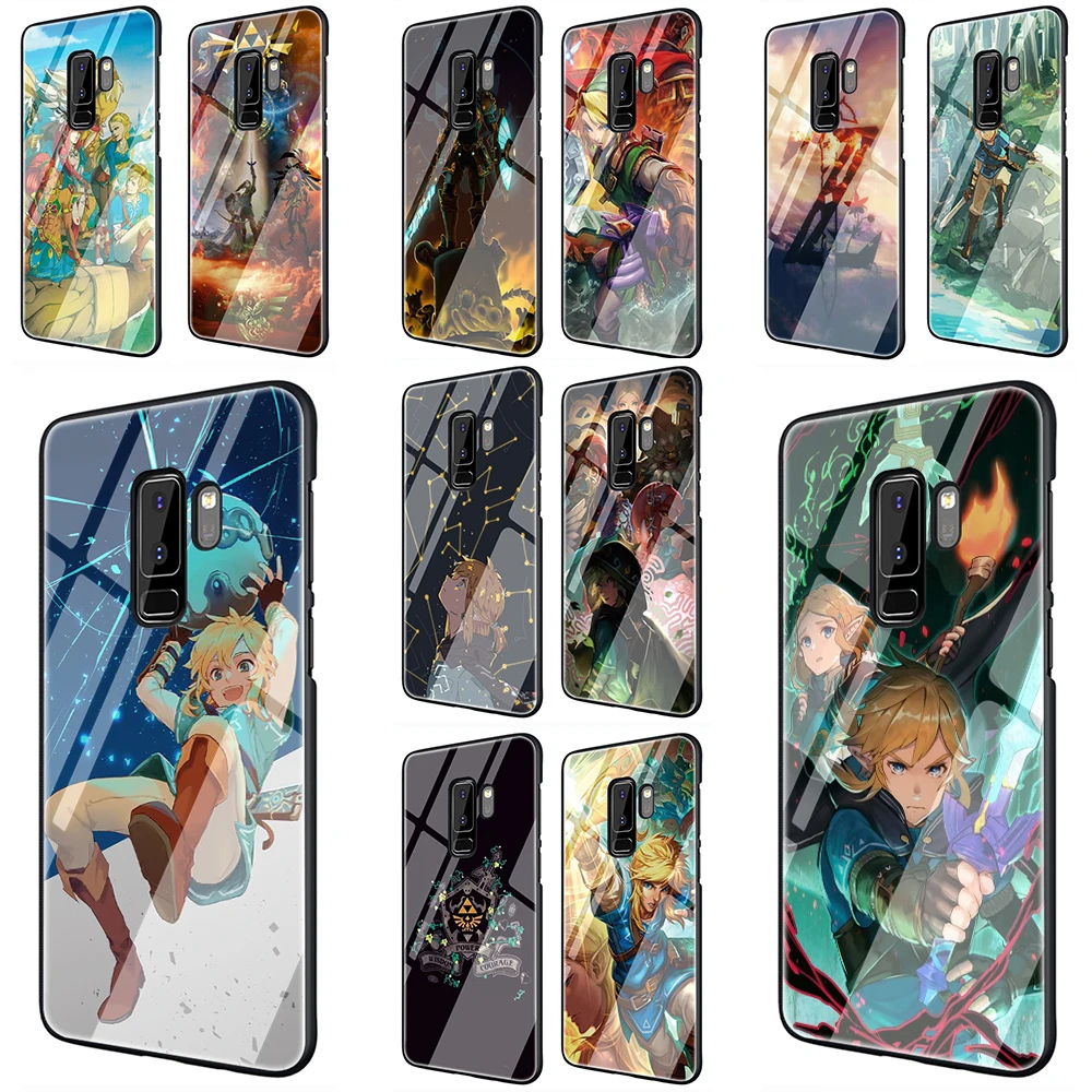 

EWAU Legend of Zelda Glass Phone Case for Samsung Galaxy S7 8 9 10Plus 10Plus Note8 9 10Plus A10 20 30 40 50 60 70