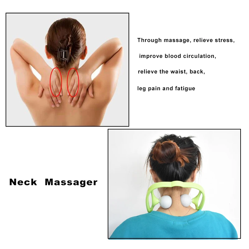 Массажер для шеи, ручное давление, точечный массаж, палочки, инструменты, терапия, триггер, точка глубокого массажа тканей для шеи, облегчение боли в мышцах