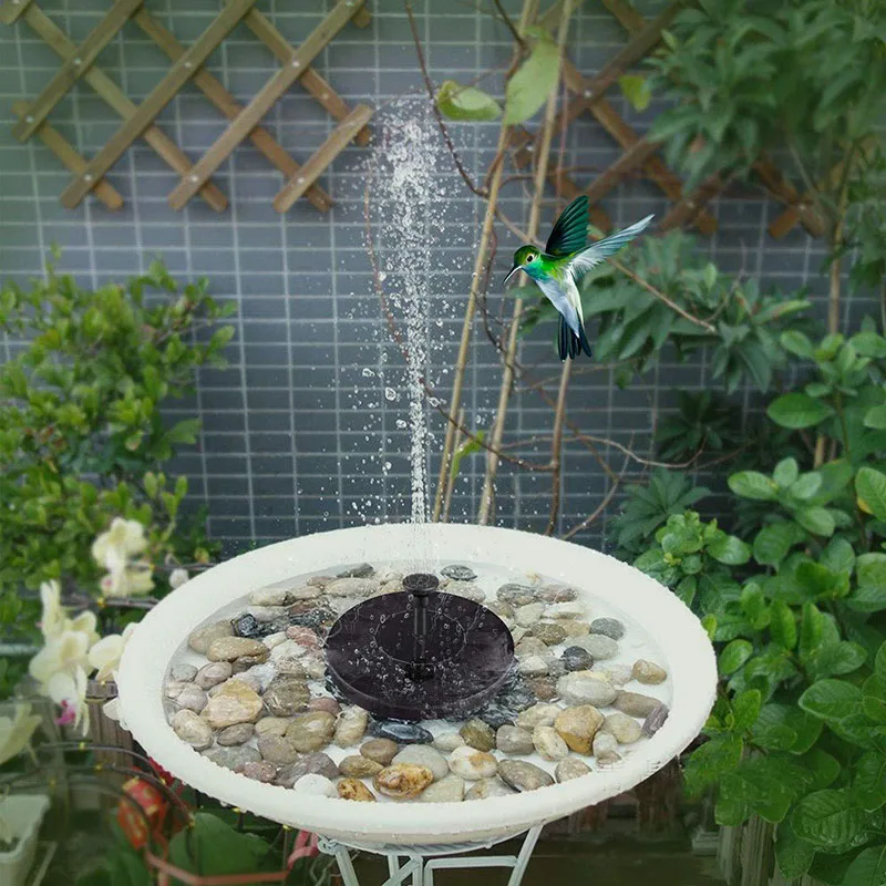 ZK20 солнечный фонтан для птиц водяной насос для птичьей ванны Садовый пруд бассейн открытый 10 в солнечный энергетический насос погружной водопад плавающий - Цвет: Черный