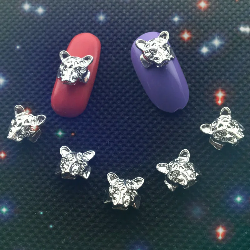 

Leopard Nail Art Decorations Big 9*9*9 Mm Animal 3d Nail Charms Accessories Nailart Supplies Alloy Large Rhinestones for Nails
