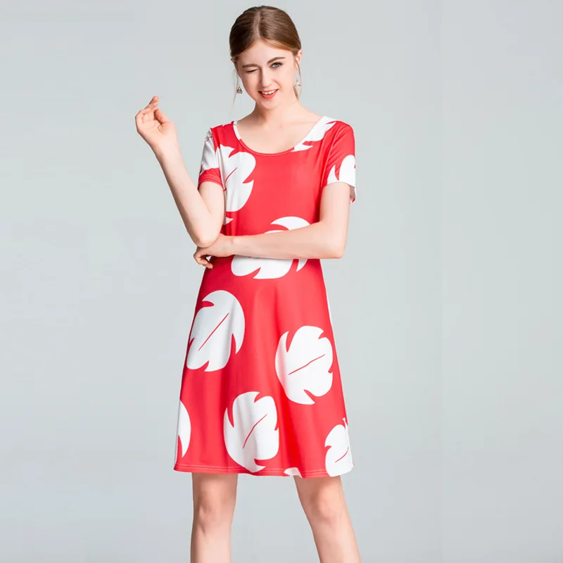for Women Платье для косплея Лило и Стич с героями мультфильмов Гавайское приталенное платье трапециевидной формы женские платья на Хэллоуин, костюм для косплея Семейные комплекты - Цвет: for Women