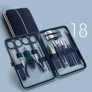 

18pcs/set New Manicure Nail Clippers Pedicure Set Portable Travel Hygiene Kit Stainless Steel Nail Cutter Tool Set