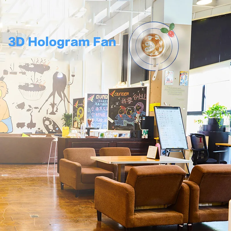 Хорошее качество изображения 720*720 Wifi приложение облако 3d Голограмма светодиодный вентилятор рекламный дисплей