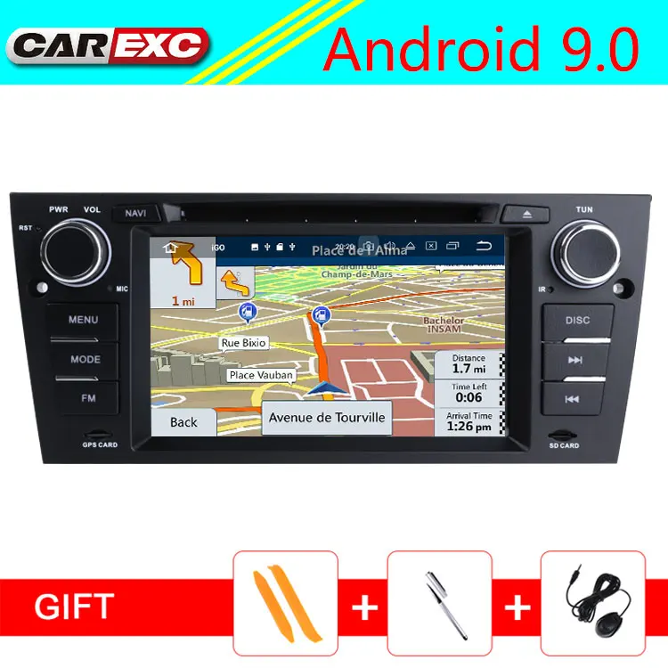 Android 9 0 автомобильный DVD для BMW 3 серии E90 E91 E92 E93 с Canbus GPS навигация Wifi Bluetooth радио Carplay