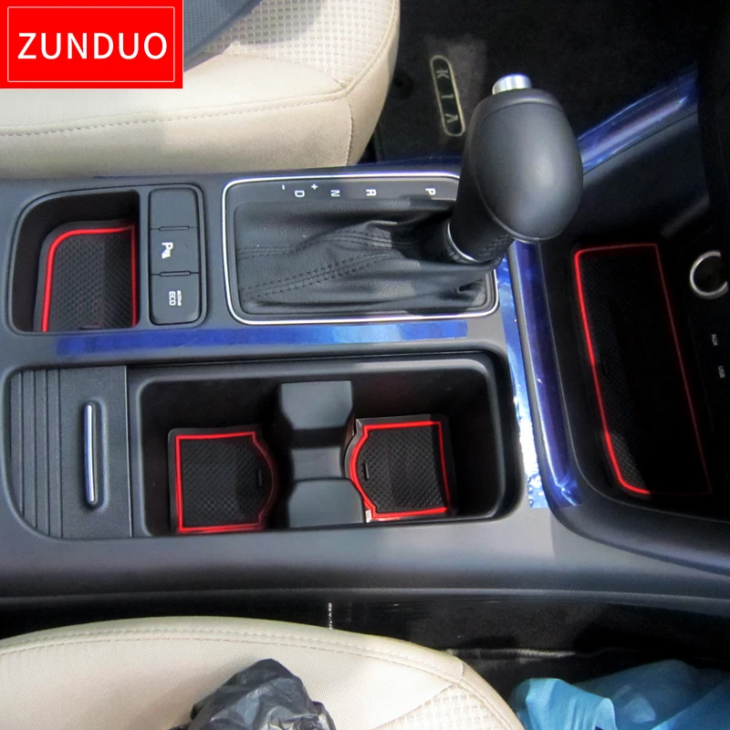 ZUNDUO Противоскользящий коврик с отделением для ворот и чашки KIA Sorento 2010 2019