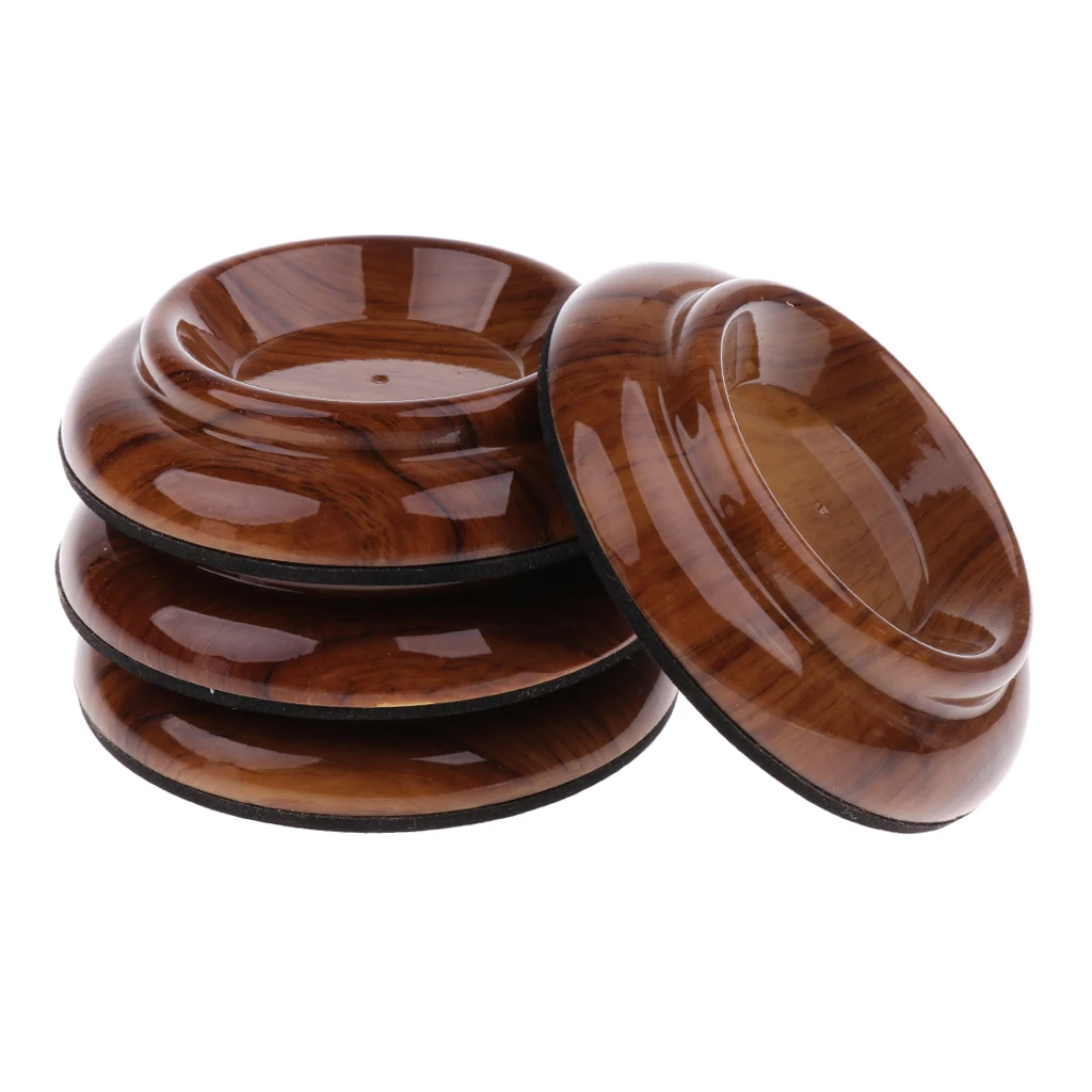 

4 Pieces Piano Caster Cups Furniture Round Cap for Upright Grand Piano Parts Accessories