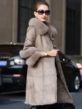 GĂŒnstige Hohe QualitĂ€t Echtes Kaninchen Mode Pelzmantel Echten Fuchs Pelz Kragen Frauen Jacke 2020 Weiche Warme Weibliche Jacke Abrigo Mujer Zjt453