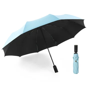 

Fully Automatic Umbrella Men's Personal Rain Korean Umbrella Rain Women Guarda Chuvas Windproof Umbrella Folding Protable HH50YS