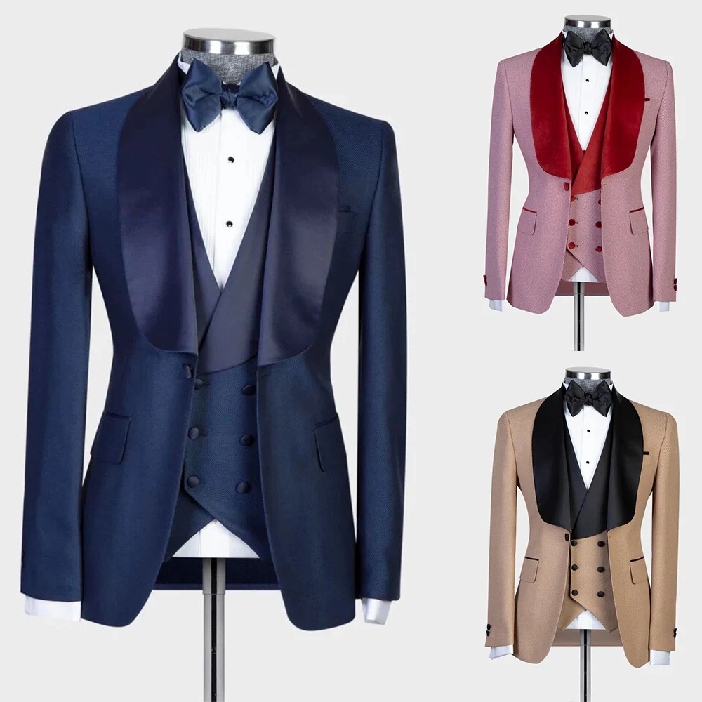 

Simple Mens Suits Wool Peaky Blinders Suit 3 Piece Authentic Tailored Fit Classic Vintage Wedding Tuxedos