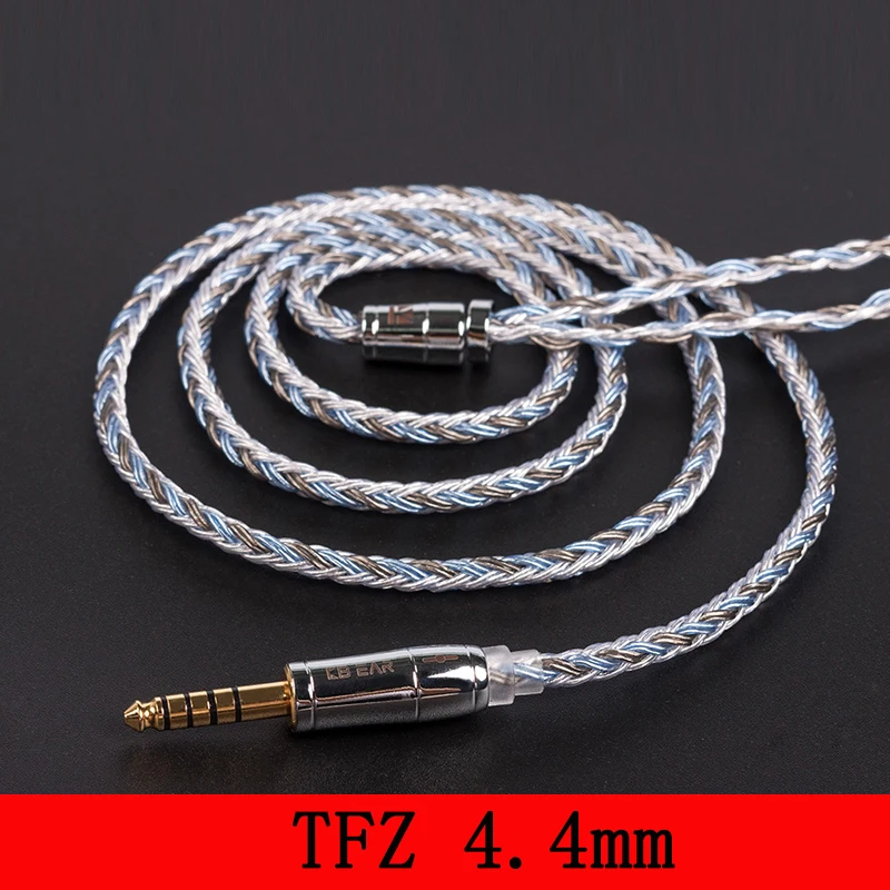 TFZ 4.4MM Для MMCX Se215/2pin 0,78/QDC ZSN AS10/TFZ кабель для наушников 16 ядерный плетеный кабель для обновления Балансирующий кабель Сменный кабель для гарнитуры - Цвет: TFZ 4.4MM