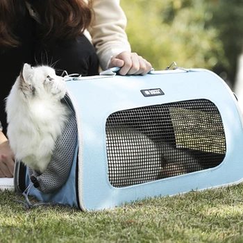 

cat carrying bag transparent mesh breathable backpack backpack for cats and dogs carrying a backpack pet sac de transport chat