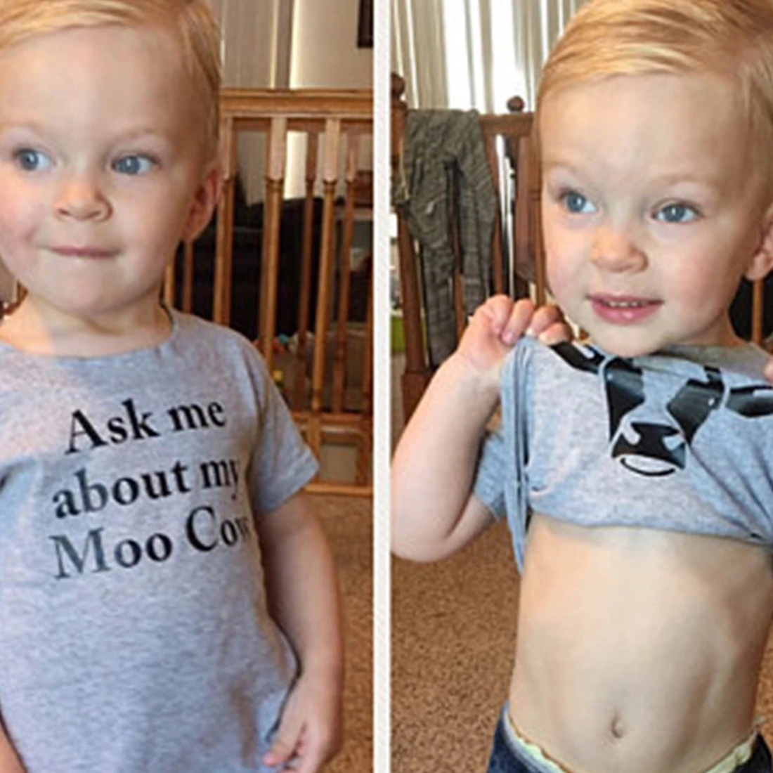 Футболка с надписью «Ask Me About My Moo Cow»; забавная футболка с изображением животных; крутая футболка для маленьких мальчиков