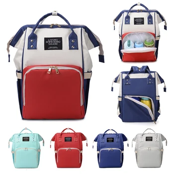 

Brand Nappy Backpack Bag Mummy Large Capacity Stroller Bag Mom Baby Multi-function Waterproof Outdoor Travel Diaper Bags