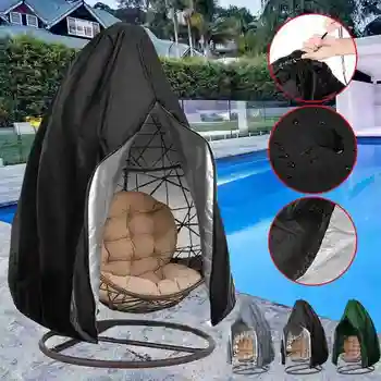 

1pc Eggshell Dust Cover For Out Door Swing Chair Waterproof Garden Protective Case Furniture Cover
