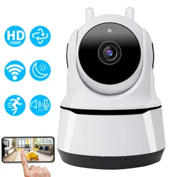 Hd 1080p interior wi fi ip câmera de vigilância segurança em casa inteligente câmera cctv ptz 360 pet baby monitor detecção movimento vídeo cam
