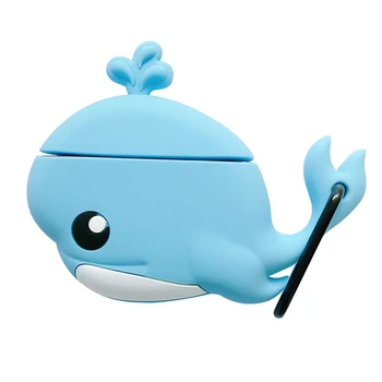 

Cute Dolphin Wireless Bluetooth Earphone Case For Apple Airpods Silicone Headphones Cases For Airpods 2 Protective Cover