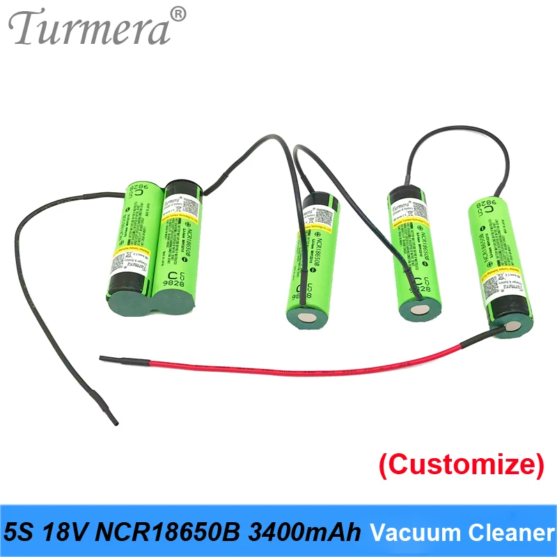 Turmera 18v battery pack ncr18650b battery 3400mah  18650 battery pack for 18650 5s battery vacuum cleaner battery 5s 18v 21 battery for vacuum cleaner customize 02