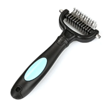 

Promotion! Blue Pet Slicker Dog Grooming Comb Stainless Steel Deshedding & Dematting Rake Brush Cat Dog Grooming Hair Tools