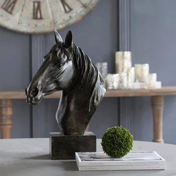 

2020 TOP ART HOME OFFICE BUSINESS RETRO DECORATION ANIMAL HORSE AUSPICIOUS LUCKY SUCCESS LUXURIOUS HORSE SCULPTURE ART STATUE