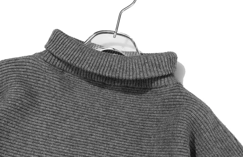 CHICEVER хит цвет комплект из двух предметов женский необычный вязаный свитер воротник с отворотом фонарь рукав платье костюмы для женщин Мода