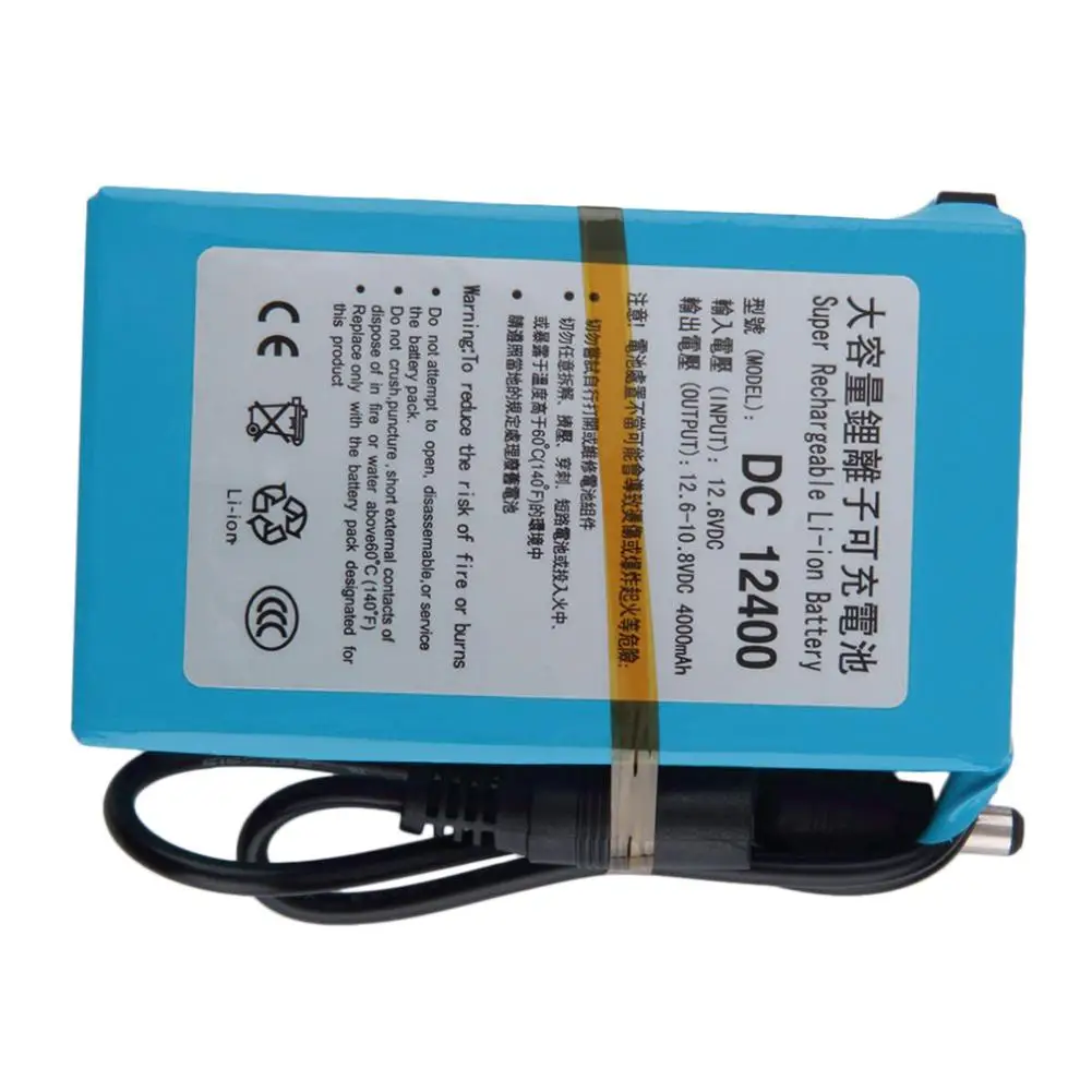 DC 12V 4800mAh перезаряжаемый портативный литий-ионный аккумулятор для камеры видеонаблюдения