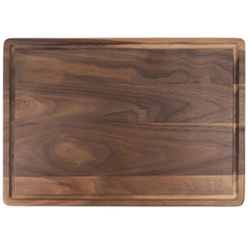 

Big deal Black Walnut Chopping Board Steak Board Solid Wood Steak Tray Preservative Kitchen Cutting Board Slotted Steak Plate Br