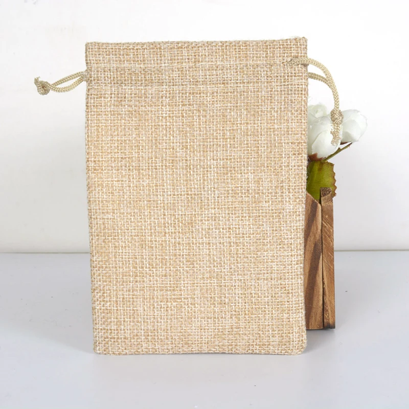 

17x23cm/6.7"x9" NEW Handmade Drawstring Packaging Burlap Wedding Party Christmas Gift Bags Pouches Jute Bags Free shipping