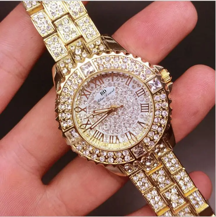 Для женщин Стразы Часы леди платье часы Montre Femme Нержавеющая сталь браслет наручные женские часы со стразами