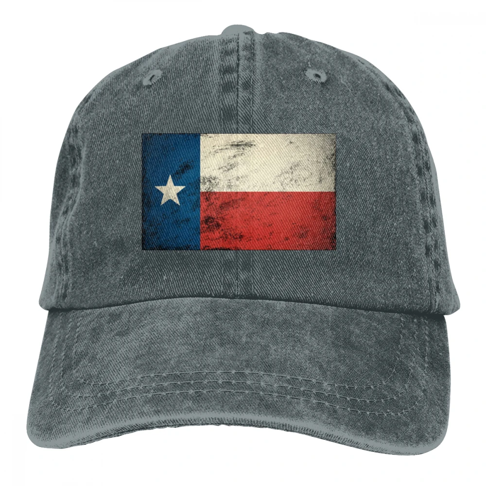Винтаж TEXAS флаг Casquette черный унисекс Мужские Женские джинсовые бейсболка с ремешком кепки Регулируемый Гольф папа шляпа